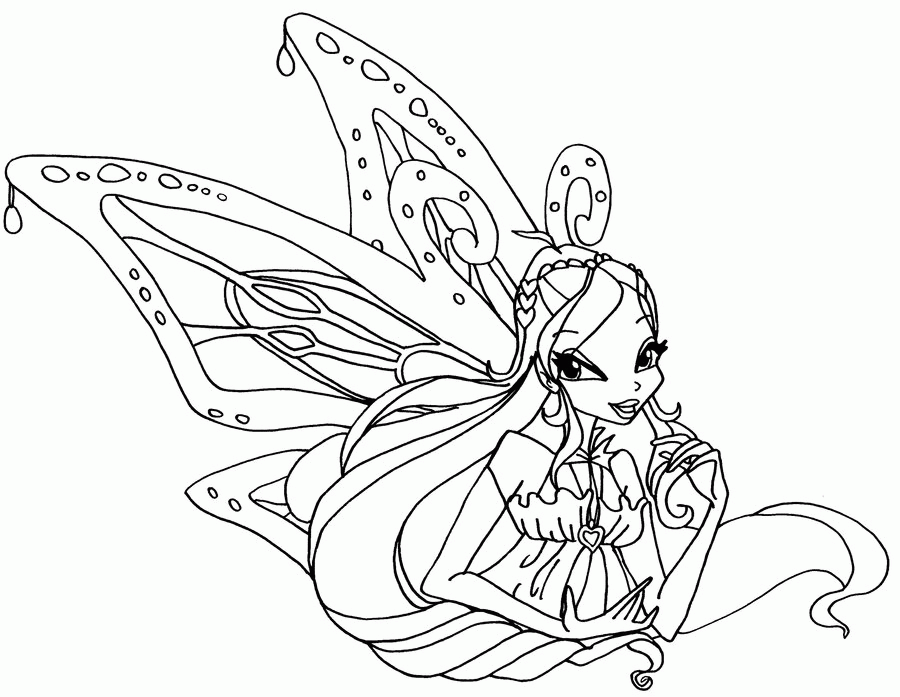 Winx Club Bloom Enchantix Coloring Pages Coloring Pages