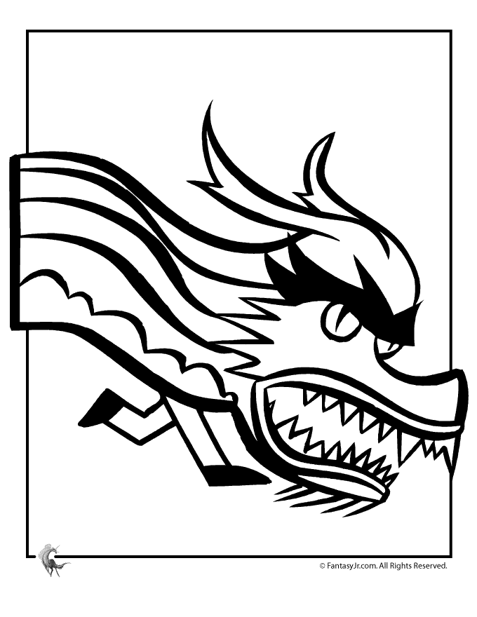 Chinese New Year Dragon Coloring Pages