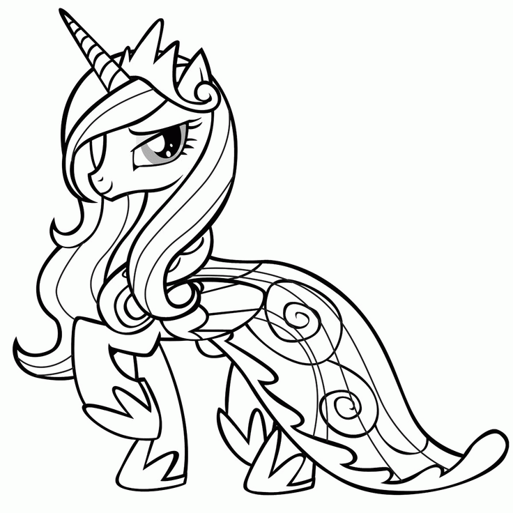 Free My Little Pony Coloring Pages Princess Cadence, Download Free My