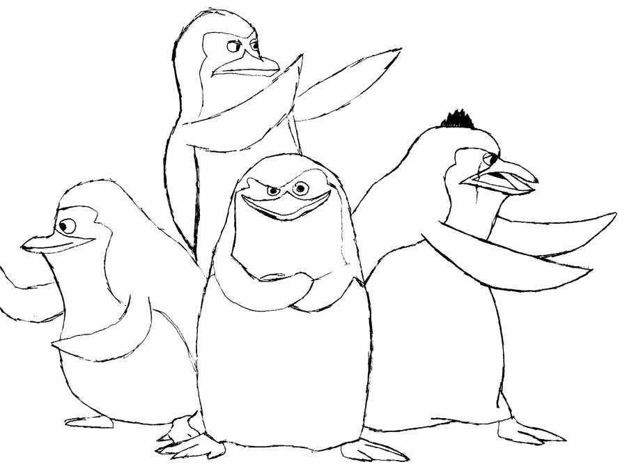 penguins of madagascar colouring 671059