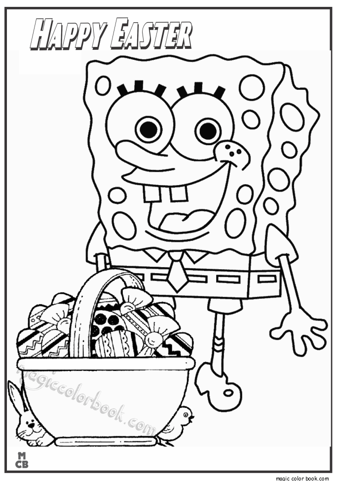 Free Spongebob Easter Coloring Pages, Download Free Spongebob Easter