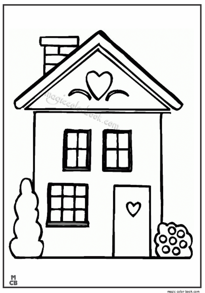 Free Cartoon House Coloring Pages, Download Free Cartoon House Coloring
