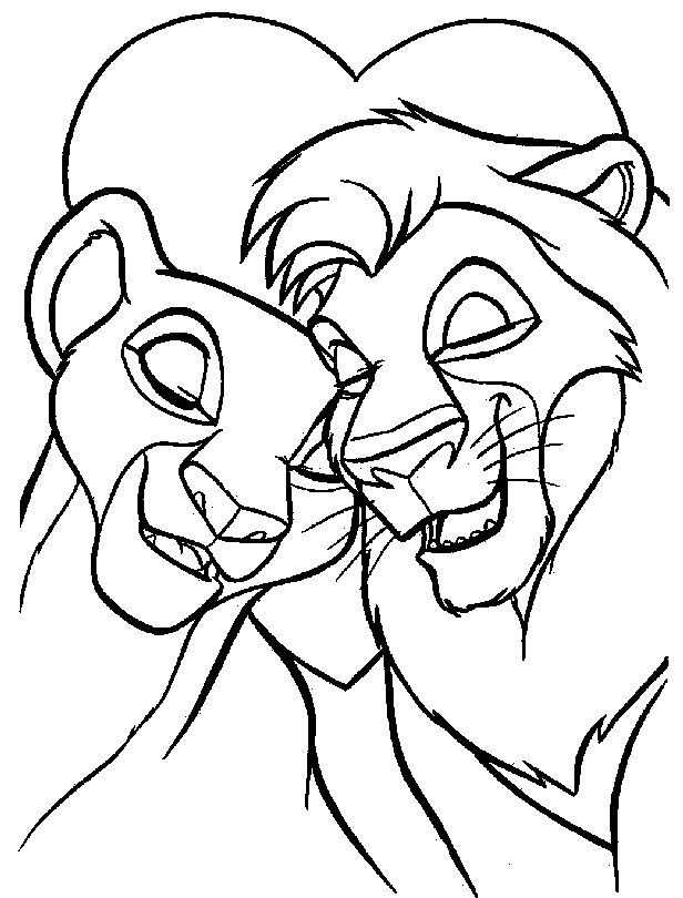 lion king 2 coloring pages kiara and kovu Clip Art Library