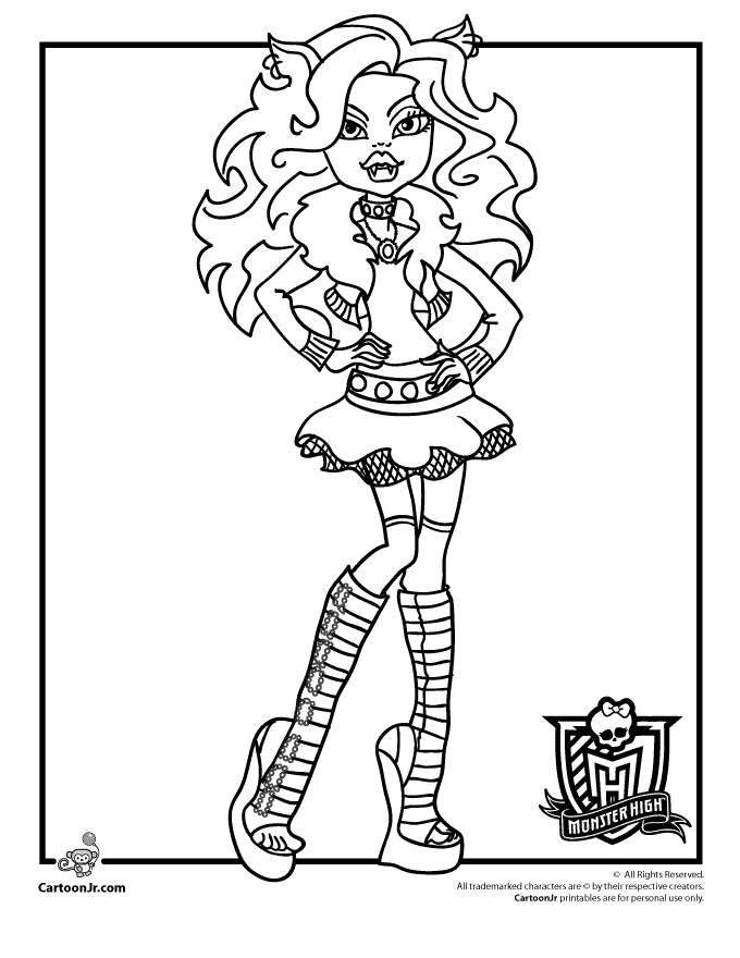 Free Images Of Monster High Characters Coloring Pages, Download Free