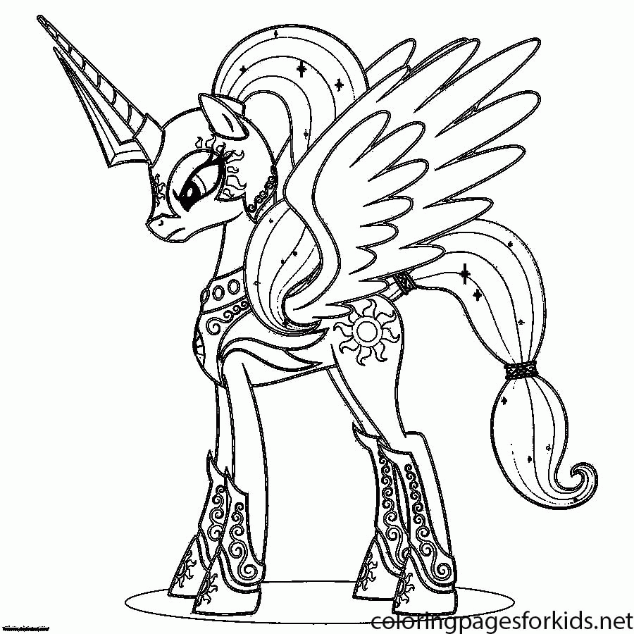 Free Princess Celestia Coloring Page, Download Free Princess Celestia