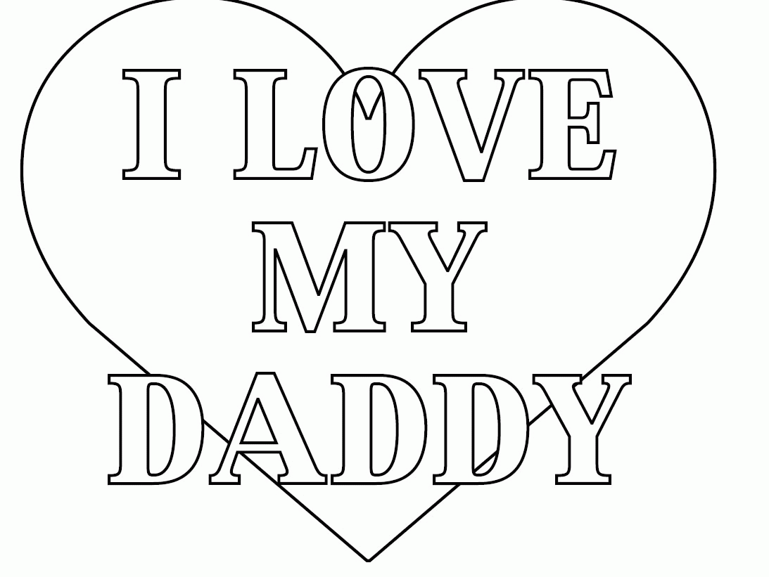 Love Daddy Coloring Pages