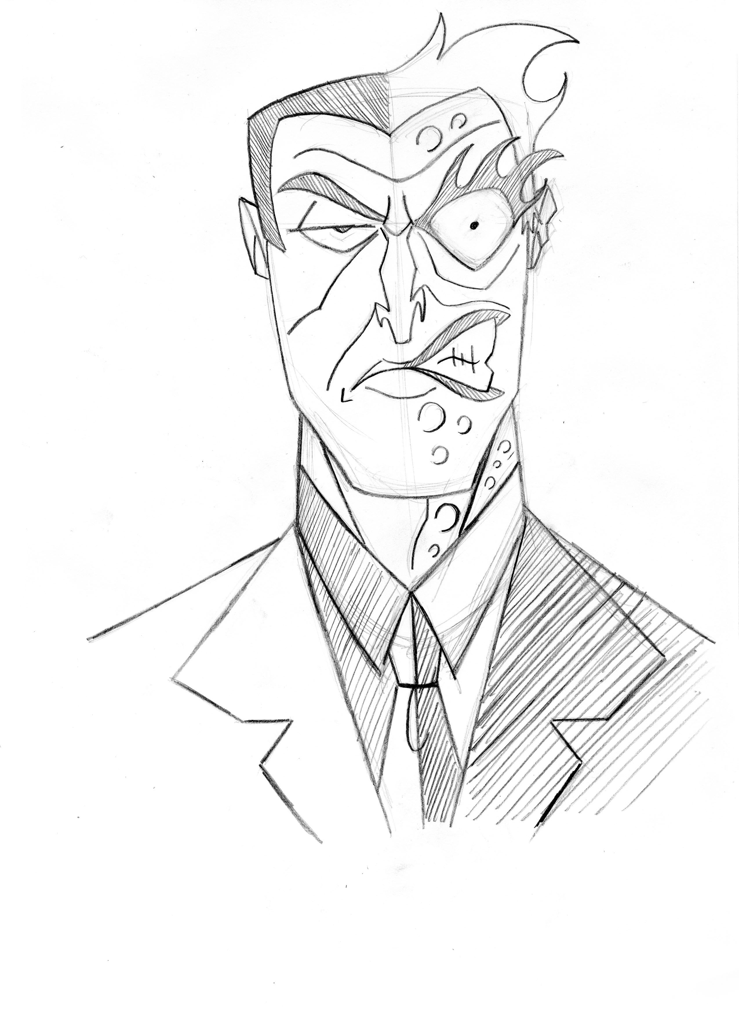 Free Batman Two Face Coloring Pages, Download Free Batman Two Face