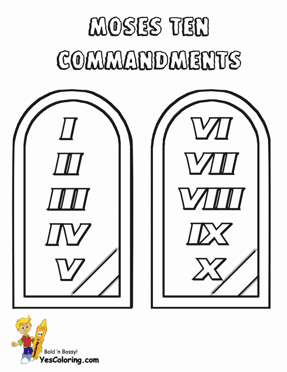 Free Ten Commandments Coloring Pages, Download Free Ten Commandments