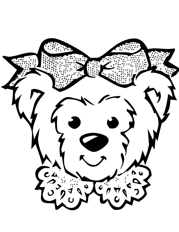 Teddy Bear Face Coloring Pages
