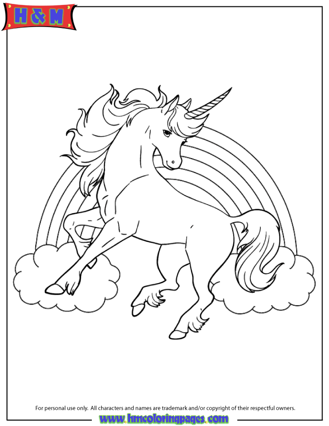 Printable Unicorn Cake Coloring Rainbow Cute Unicorn Coloring Pages