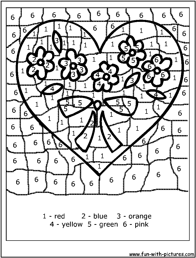 Free Valentines Day Coloring Pages Color By Code, Download Free Valentines Day Coloring Pages Color By Code Png Images, Free Cliparts On Clipart Library
