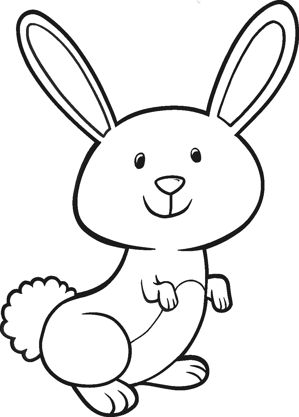 rabbit cartoon coloring page Clip Art Library