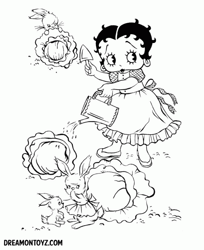 Betty Boop Halloween Coloring Pages