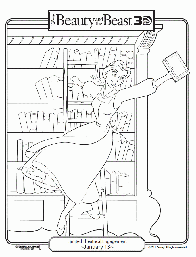 Belle from Beauty and the Beast Coloring Pages Relive the Magic of the