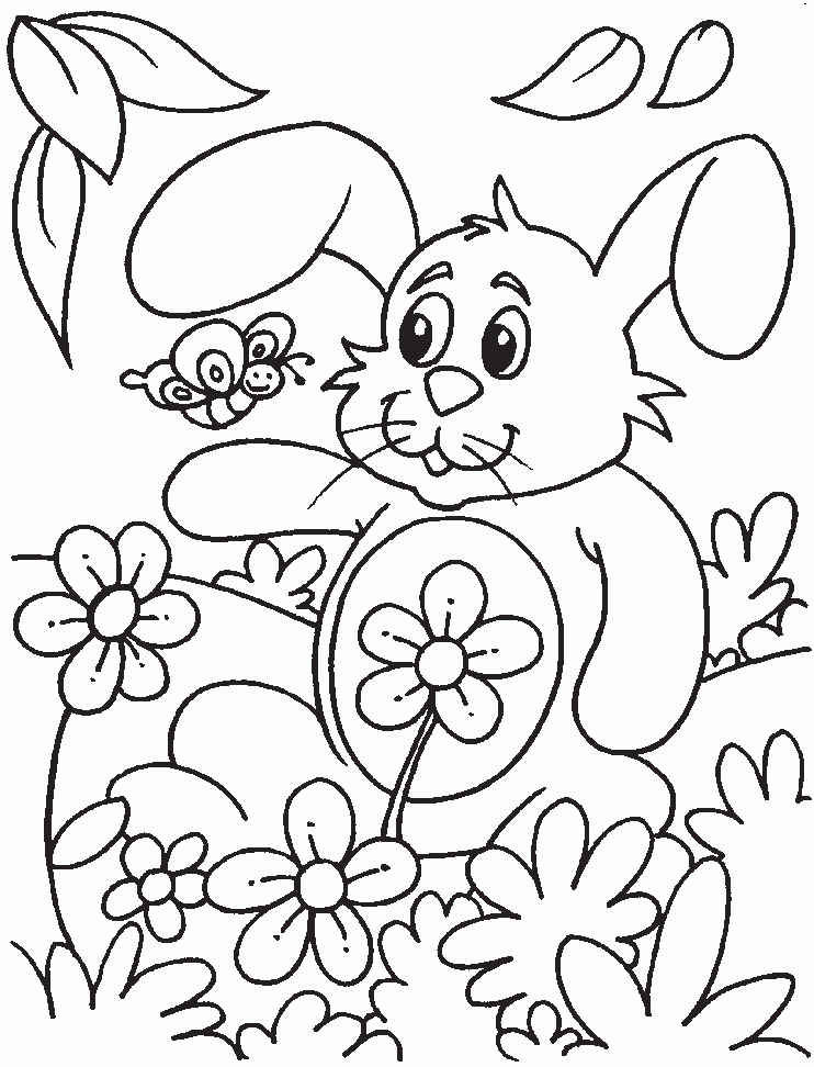 Spring Bunny Coloring Pages at viisierrablog Blog