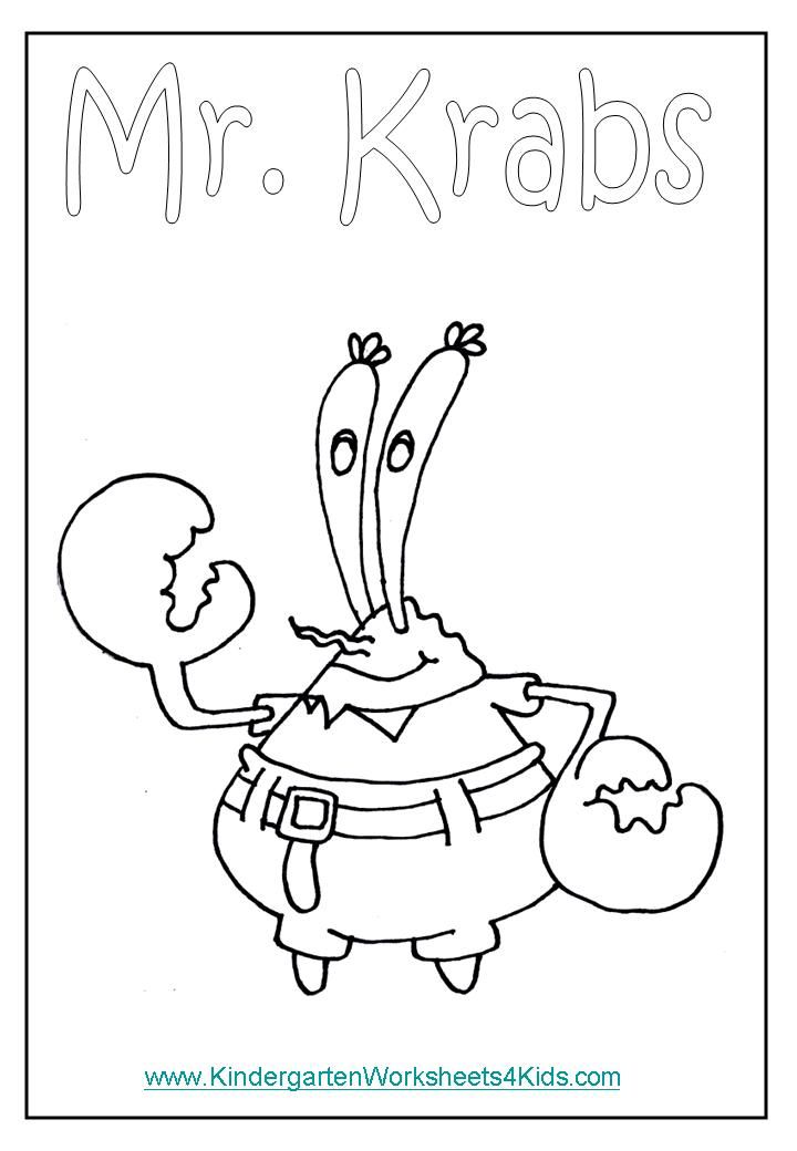 Free Mr Krabs Coloring Page, Download Free Clip Art, Free Clip Art on