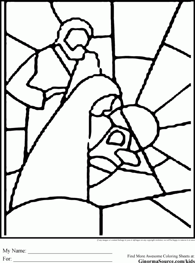 Free Printable Stained Glass Coloring Pages for Kids and Adults