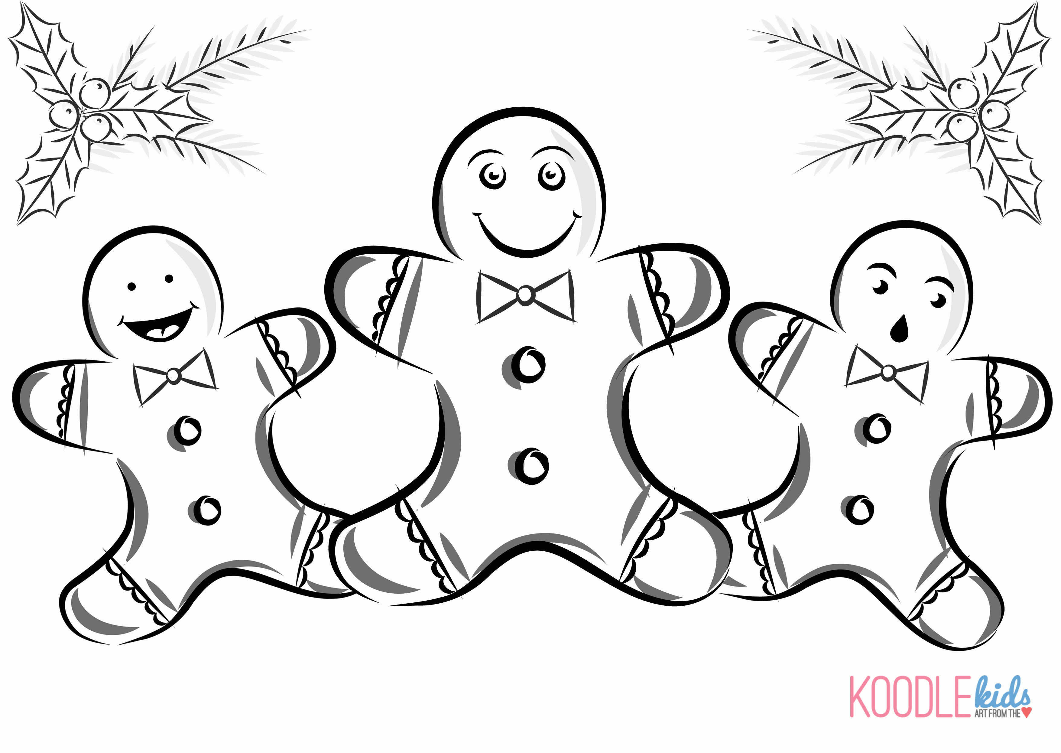Free Gingerbread Boy And Girl Coloring Pages, Download Free Gingerbread