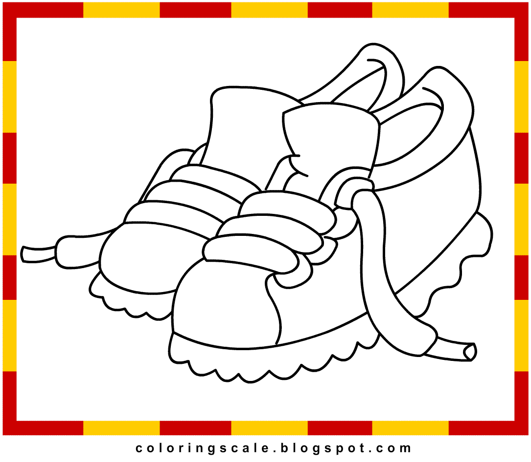 Free Coloring Page Shoes, Download Free Coloring Page Shoes png images