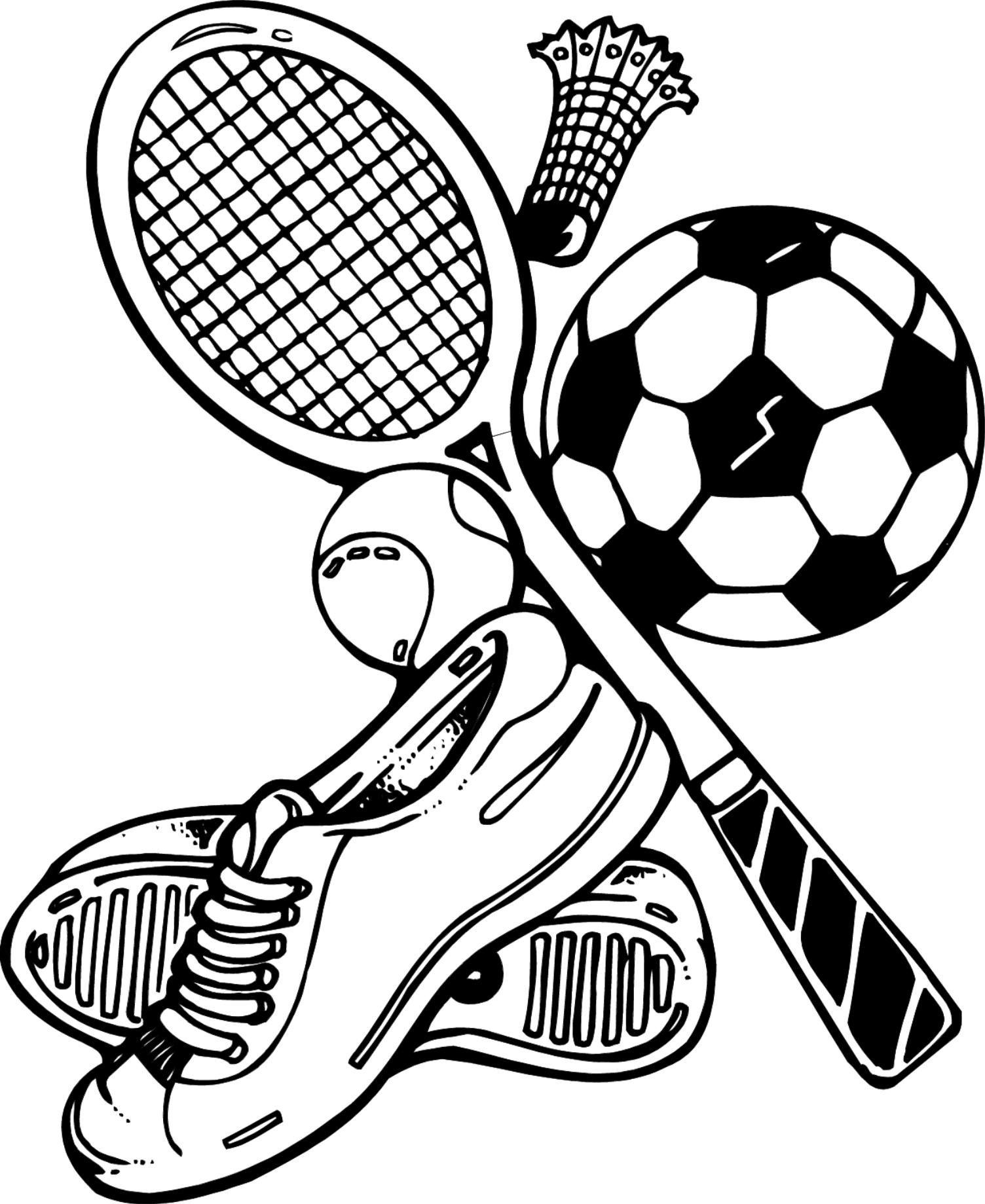 Sports Clip Art Black And White