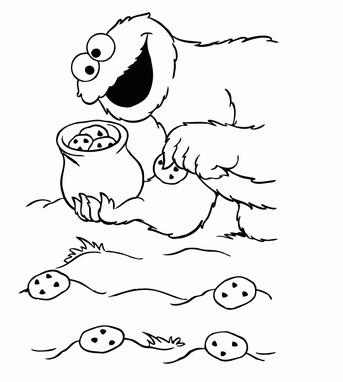 cookie monster coloring pages Clip Art Library