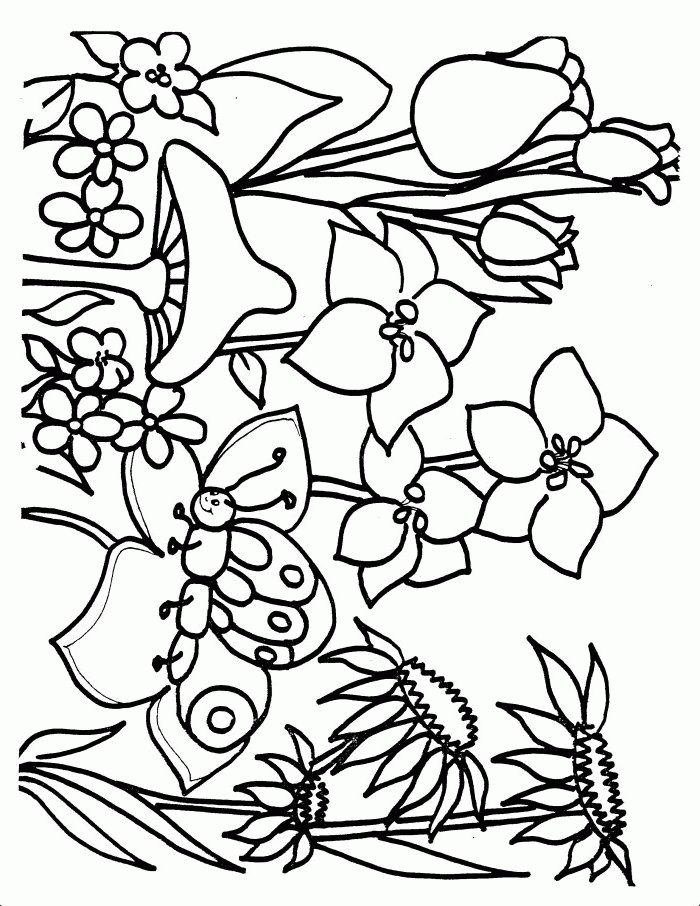 Free Spring Flowers To Color And Print, Download Free Spring Flowers To