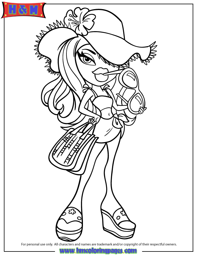 bratz yasmin coloring pages Clip Art Library