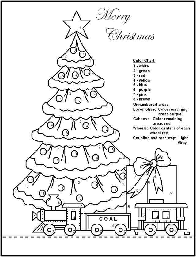 free printable christmas colour by numbers Clip Art Library