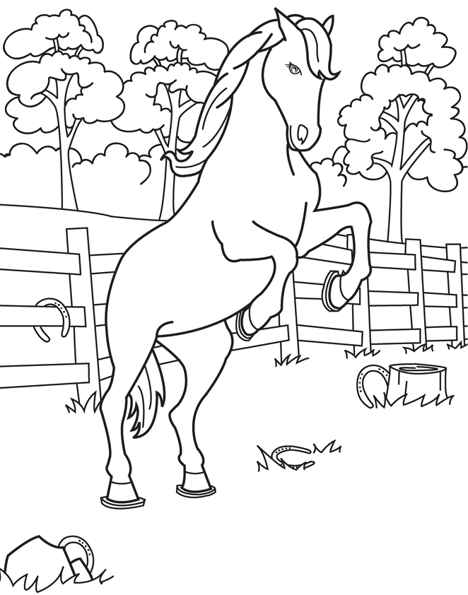 Coloring Pages Of Horses Running 547457 Clipart Library