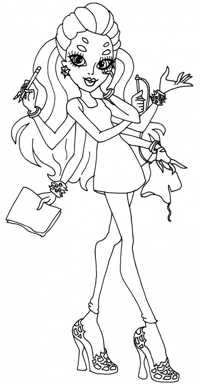 Free Monster High Frankie Stein Coloring Pages, Download Free Monster