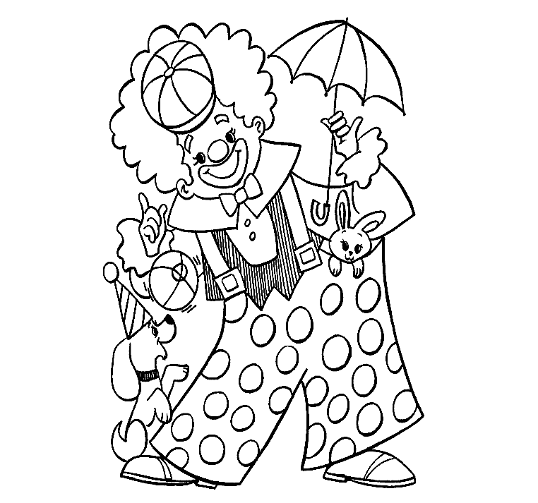 Clown Coloring Pages Printable