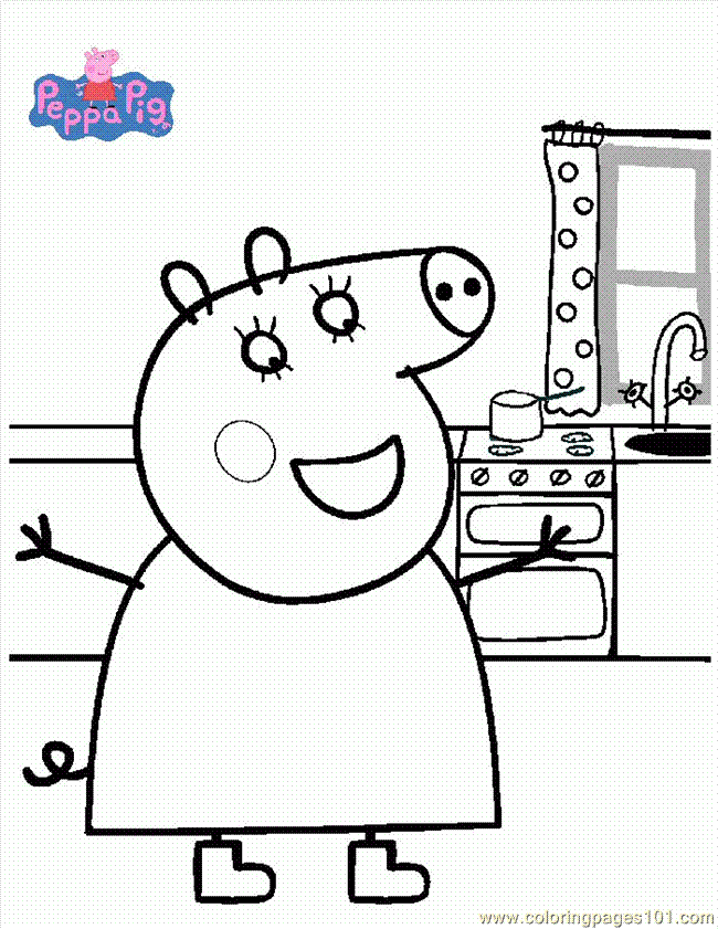 peppa pig bike coloring pages Clip Art Library
