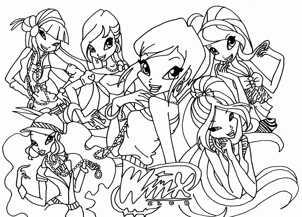 Free Winx Club Coloring Pages Bloom, Download Free Winx Club Coloring