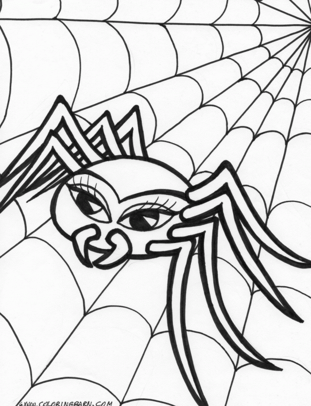 halloween spider coloring pages Clip Art Library