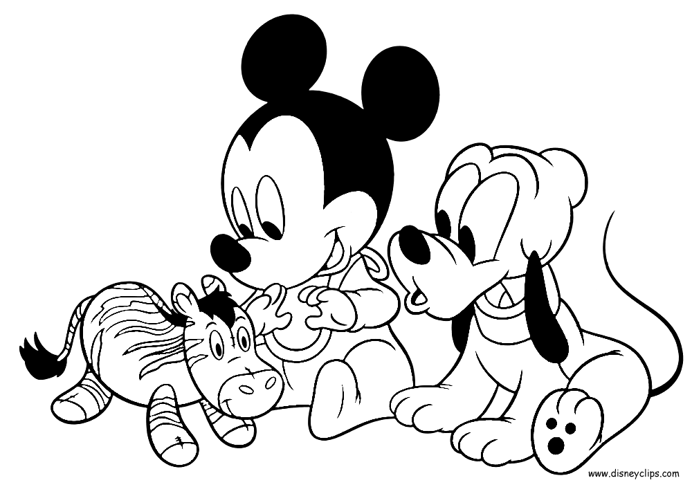 Free Coloring Pages Of Baby Mickey Mouse, Download Free Coloring Pages