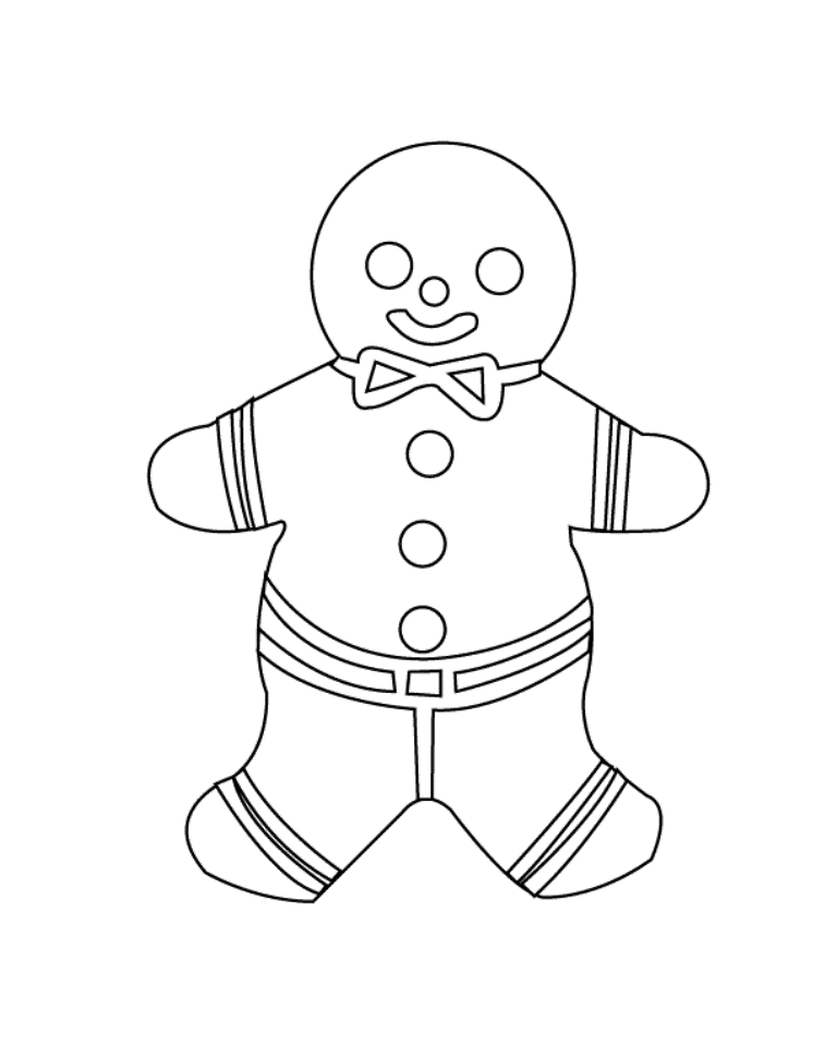 Gingerbread Man Coloring Pages Printable Free Printable Gingerbread