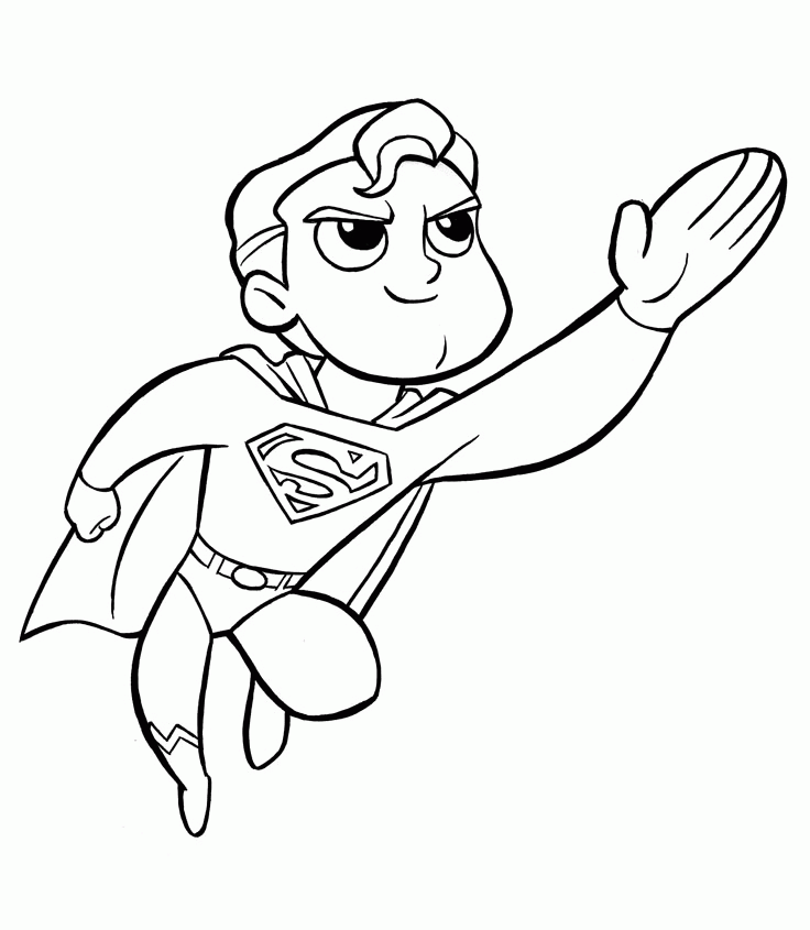 cute superman coloring page 744373