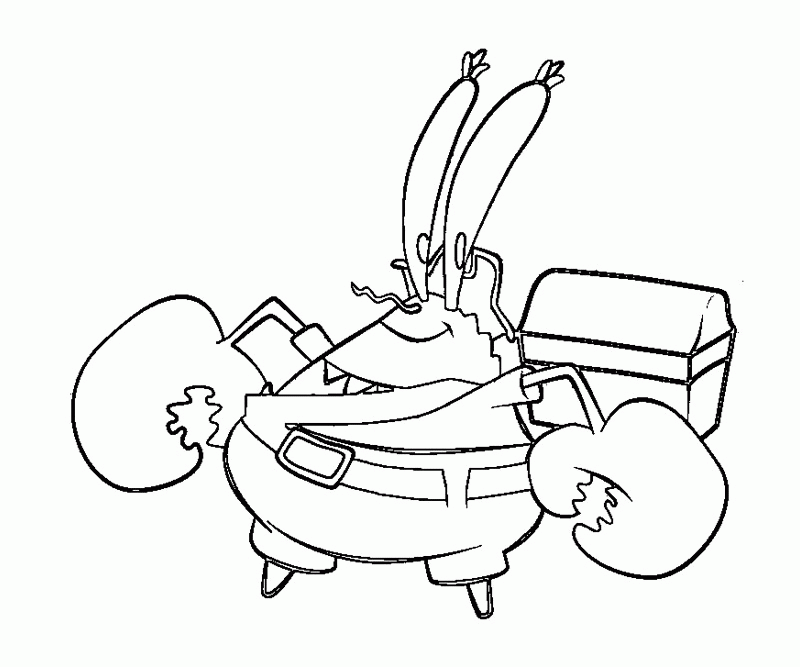spongebob mr krabs coloring pages Clip Art Library