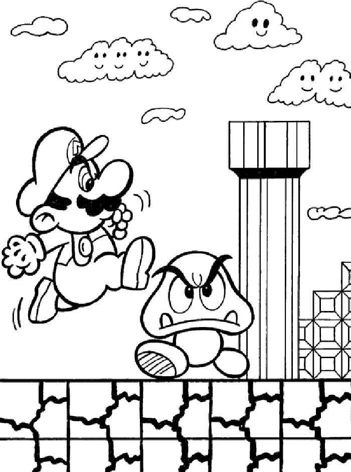 Free Printable Mario Brothers Coloring Pages, Download Free Printable