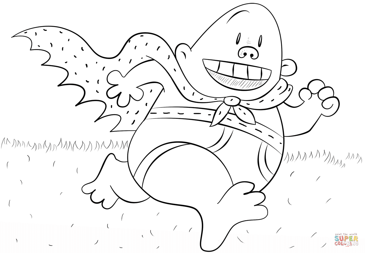Free Captain Underpants Coloring Page, Download Free Captain Underpants
