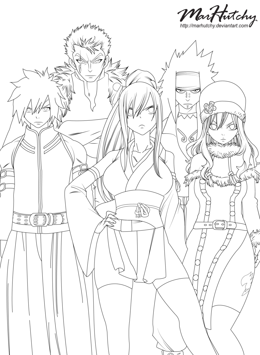 Fairy Tail Coloring Pages Anime