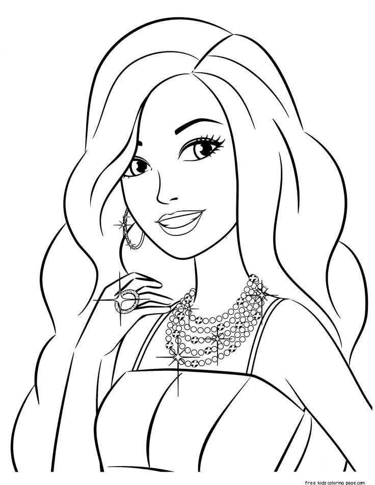 printable barbie colouring pages 506789