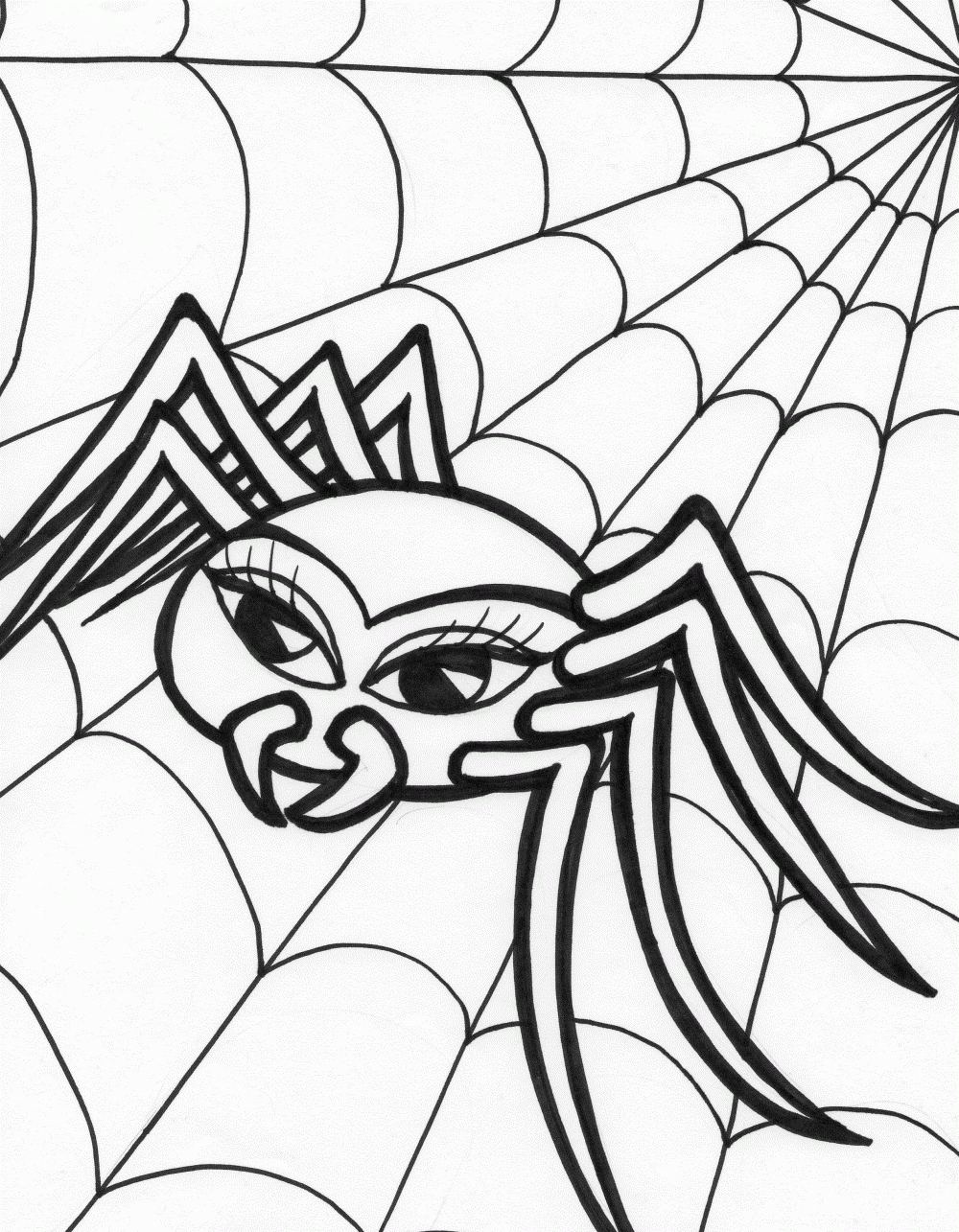 Halloween Spider Coloring Pages To Print 8x11 Coloring Pages