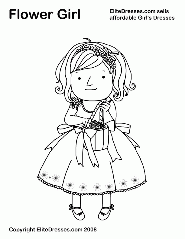 Free Girls Flowers Coloring Pages, Download Free Girls Flowers Coloring