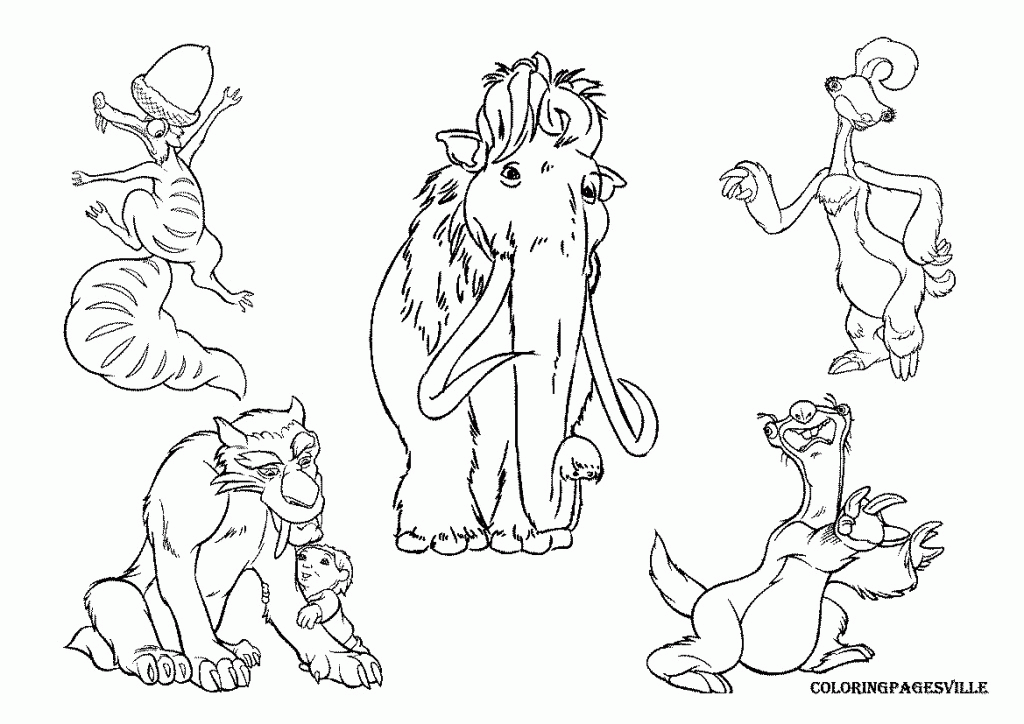 Ice Age Coloring Pages Bring Your Favorite Characters to Life with Color