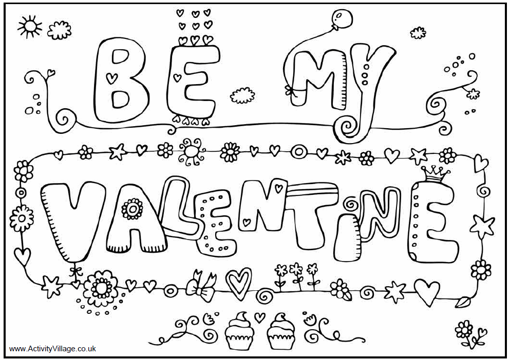 coloring pages valentines day Clip Art Library