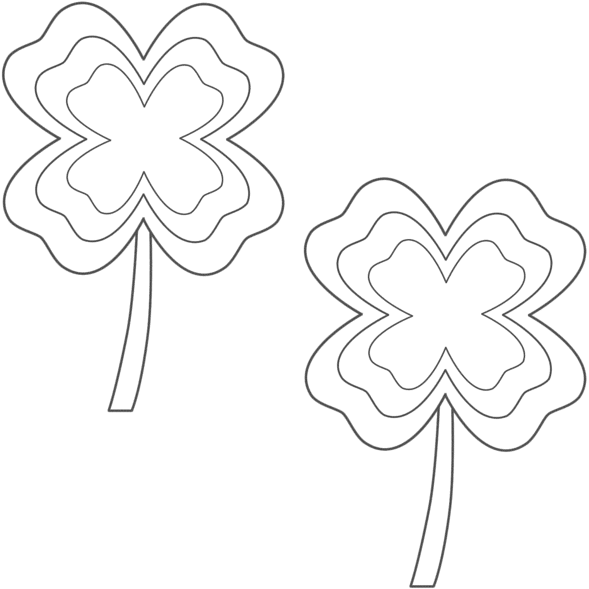Printable Full Page Four Leaf Clover