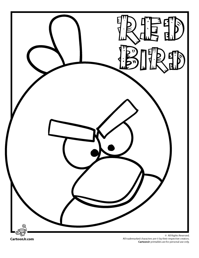 Free Red Bird Coloring Page, Download Free Red Bird Coloring Page png