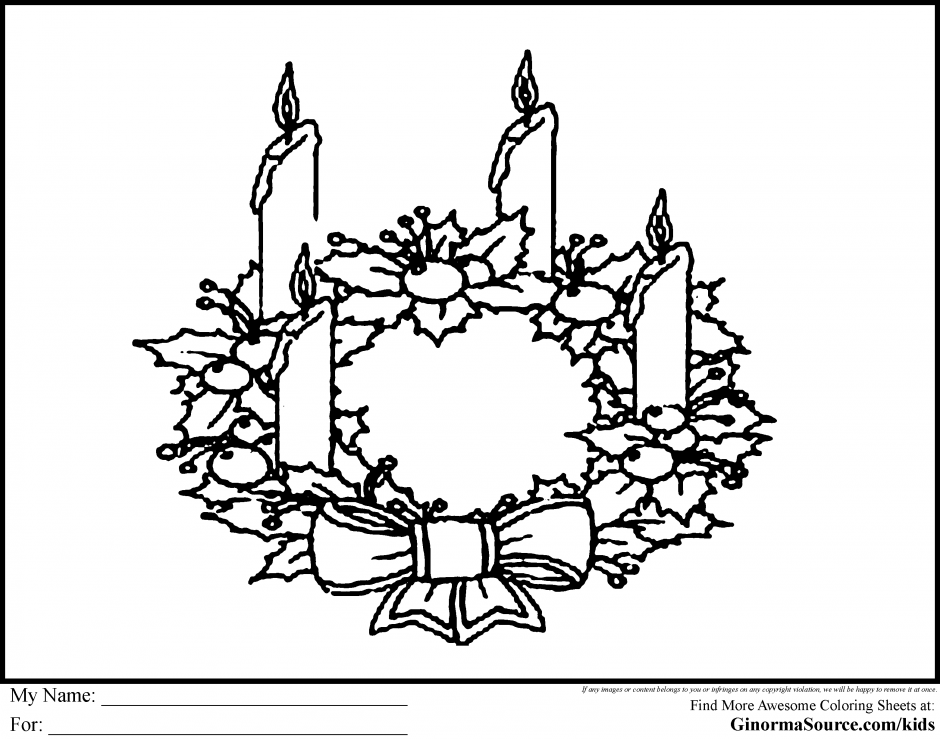 advent wreath craft printable #493417