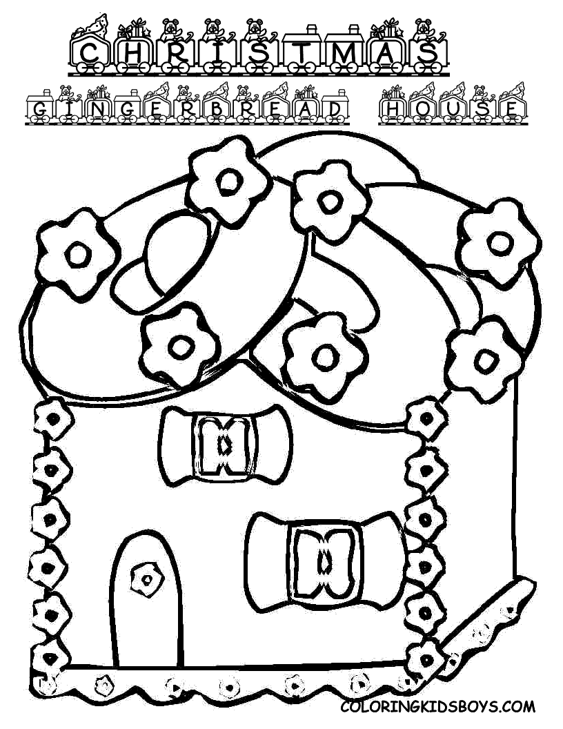 Printable Inside House Coloring Pages Gingerbread House Coloring